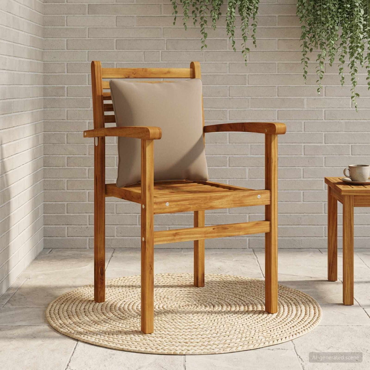 vidaXL Back Cushion PUTTEN 100% Polyester Taupe 40 x 40 x 15 cm