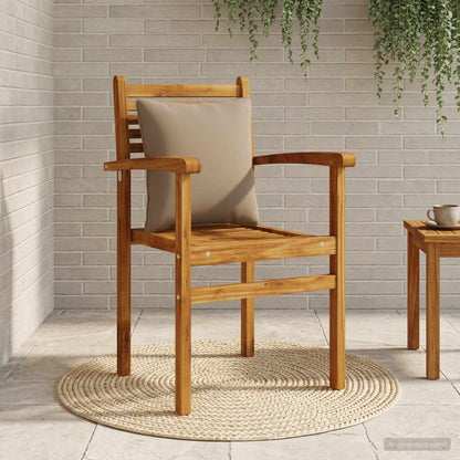 vidaXL Back Cushion PUTTEN 100% Polyester Taupe 40 x 40 x 15 cm