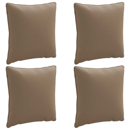 vidaXL 4-Piece Back Cushions PUTTEN 4 pcs 100% Polyester Taupe