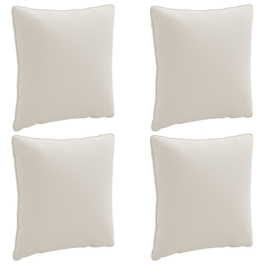 vidaXL Back Cushion PUTTEN 4 pcs 100% Polyester White 40 x 40 x 15 cm