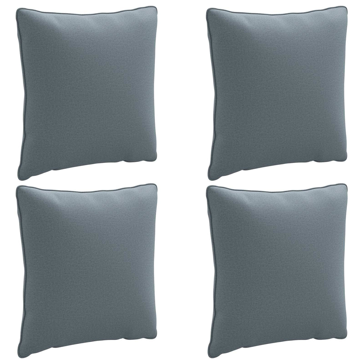 vidaXL Back Cushion PUTTEN 4 pcs 100% Polyester Blue 40 x 40 x 15 cm