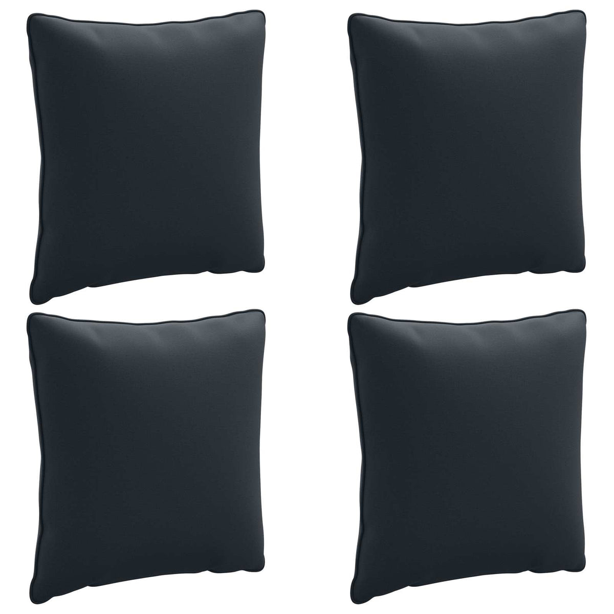 vidaXL 4-Piece Back Cushions PUTTEN 4 pcs 100% Polyester Dark Blue