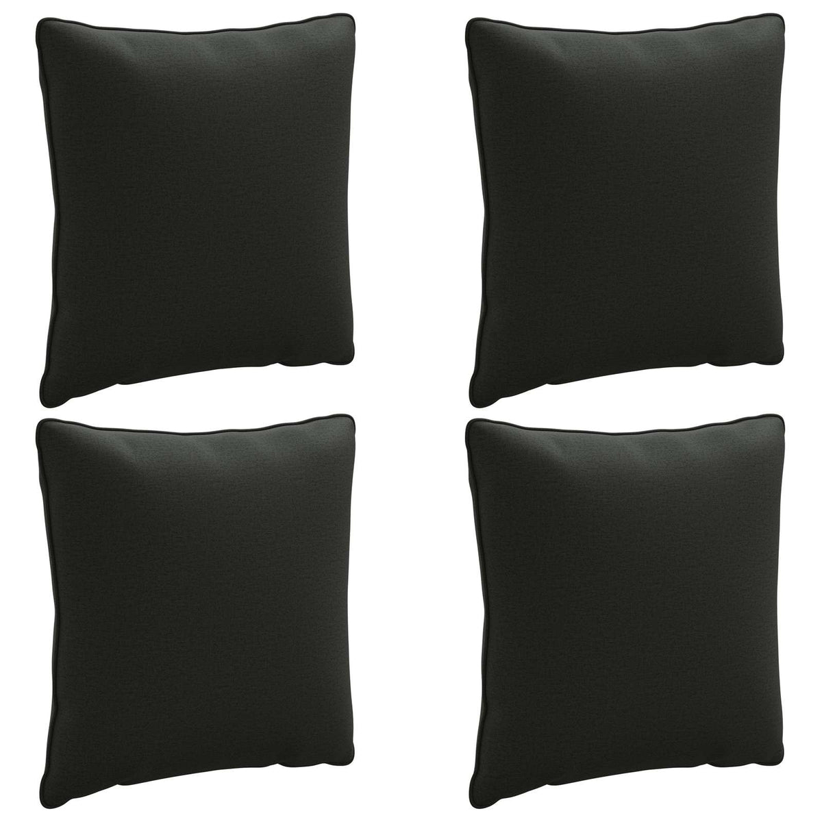 vidaXL 4-Piece Back Cushions PUTTEN 4 pcs 100% Polyester Black