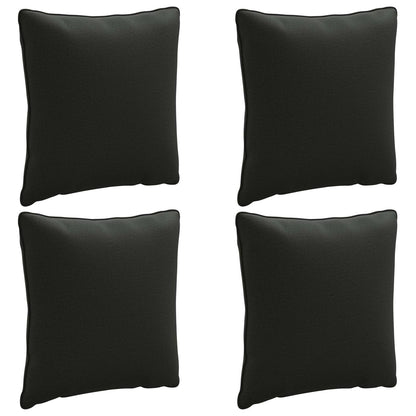 vidaXL Back Cushion PUTTEN 4 pcs 100% Polyester Black 40 x 40 x 15 cm