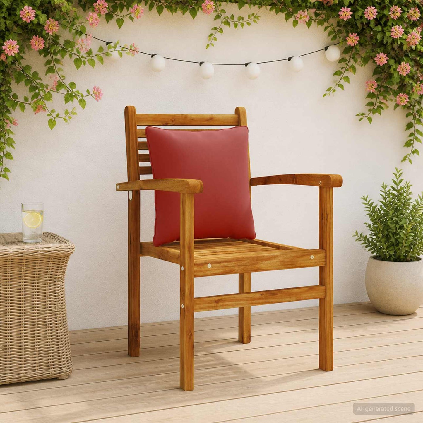 vidaXL 4-Piece Back Cushions PUTTEN 4 pcs 100% Polyester Red