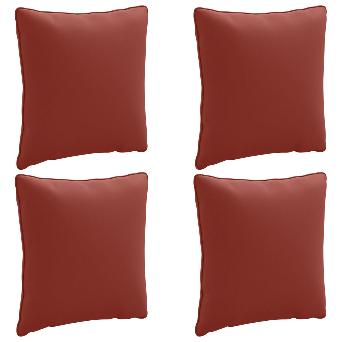 vidaXL 4-Piece Back Cushions PUTTEN 4 pcs 100% Polyester Red