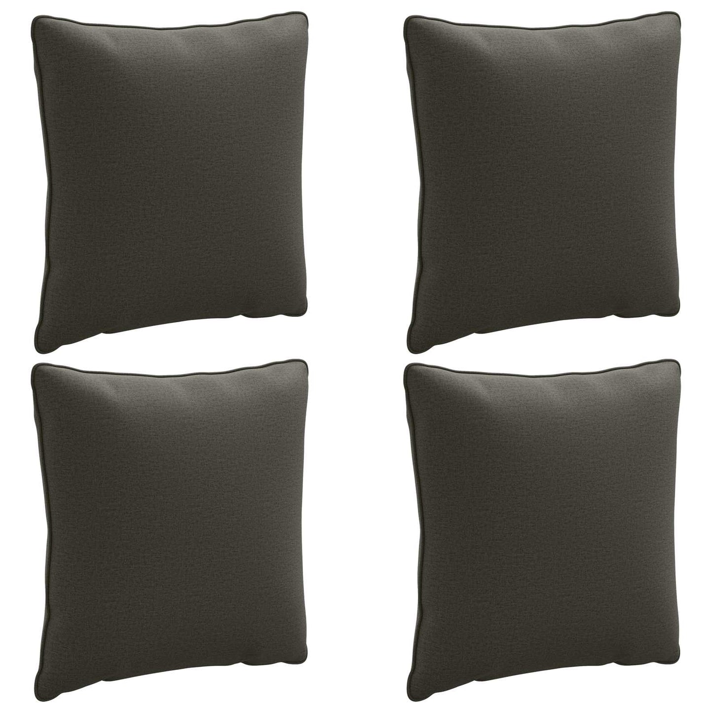 vidaXL 4-Piece Back Cushions PUTTEN 4 pcs 100% Polyester Anthracite