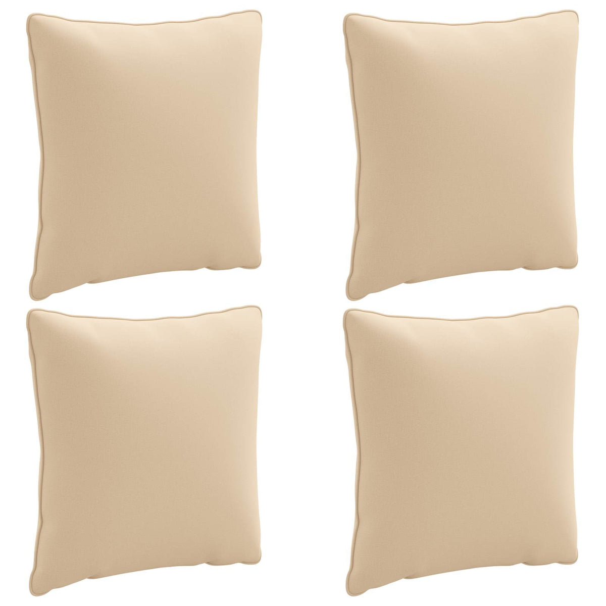 vidaXL 4-Piece Back Cushions PUTTEN 4 pcs 100% Polyester Cream