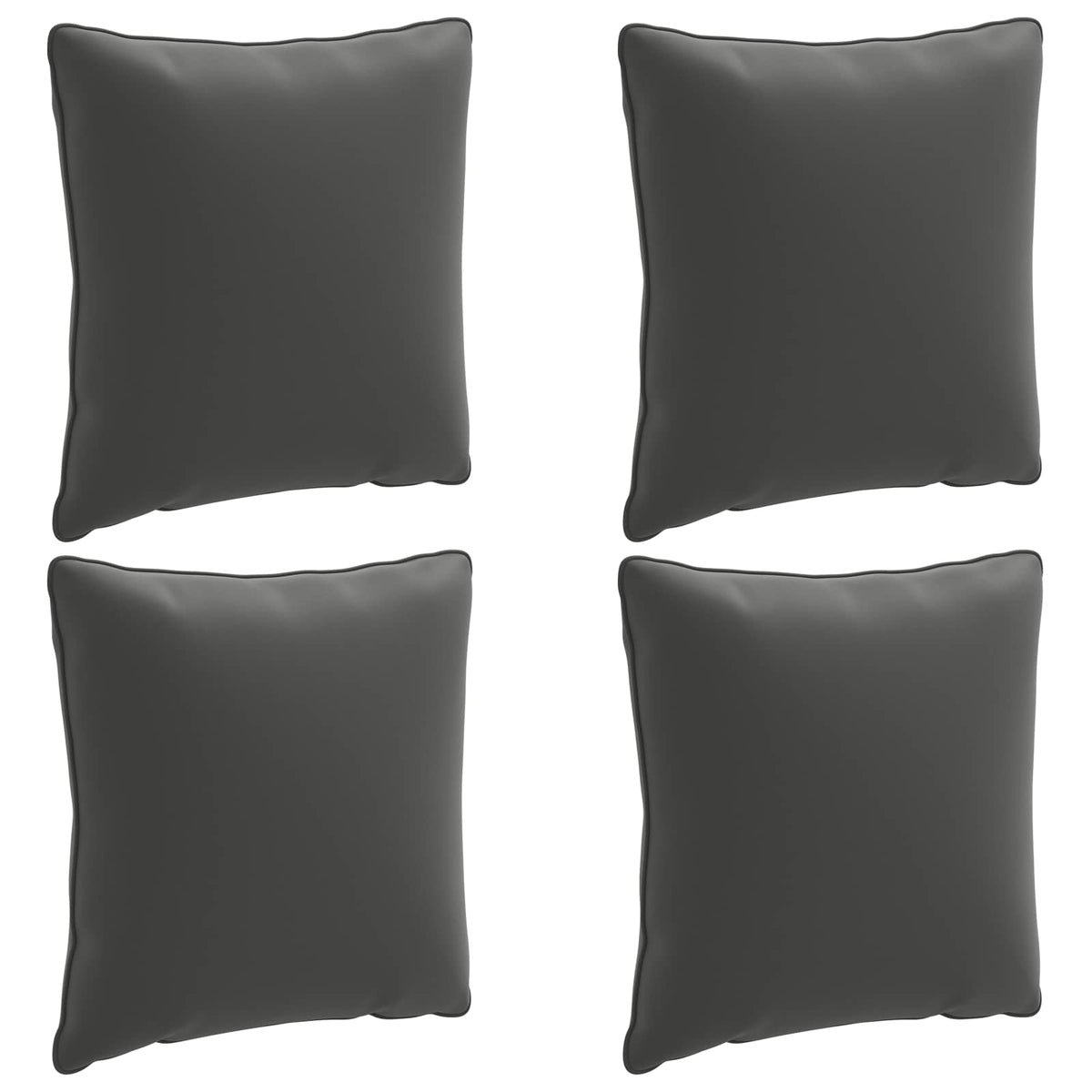 vidaXL 4-Piece Back Cushions PUTTEN 4 pcs 100% Polyester Anthracite