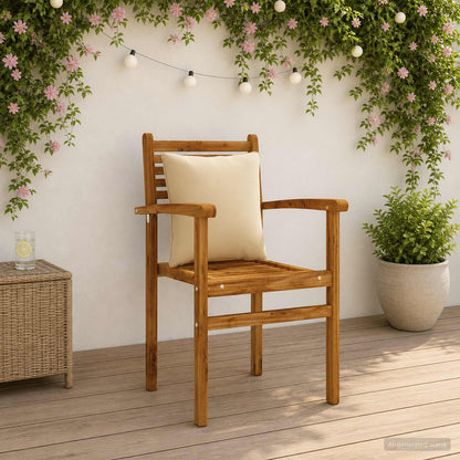 vidaXL Back Cushion PUTTEN 4 pcs 100% Polyester Beige 40 x 40 x 15 cm