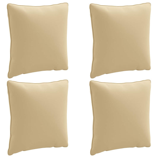 vidaXL Back Cushion PUTTEN 4 pcs 100% Polyester Beige 40 x 40 x 15 cm