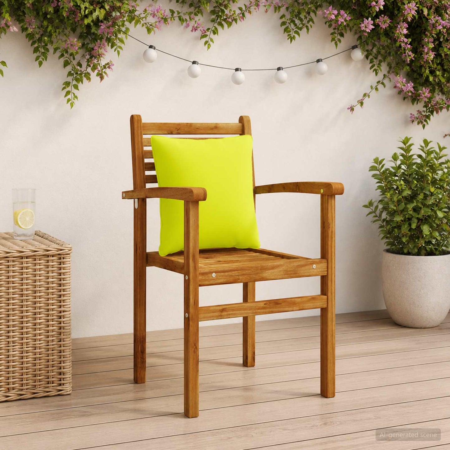 vidaXL 4-Piece Back Cushions PUTTEN 4 pcs 100% Polyester Bright Green