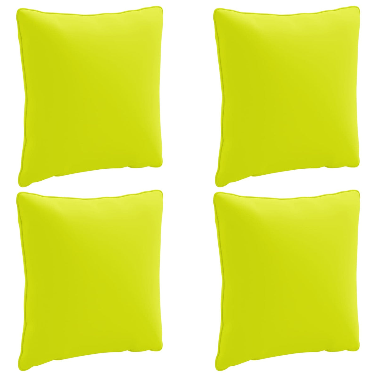 vidaXL Back Cushion PUTTEN 4 pcs 100% Polyester Bright Green