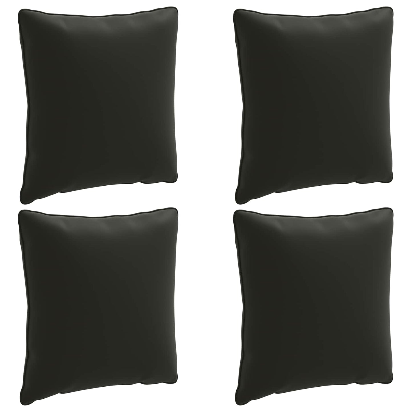 vidaXL 4-Piece Back Cushions PUTTEN 4 pcs 100% Polyester Black