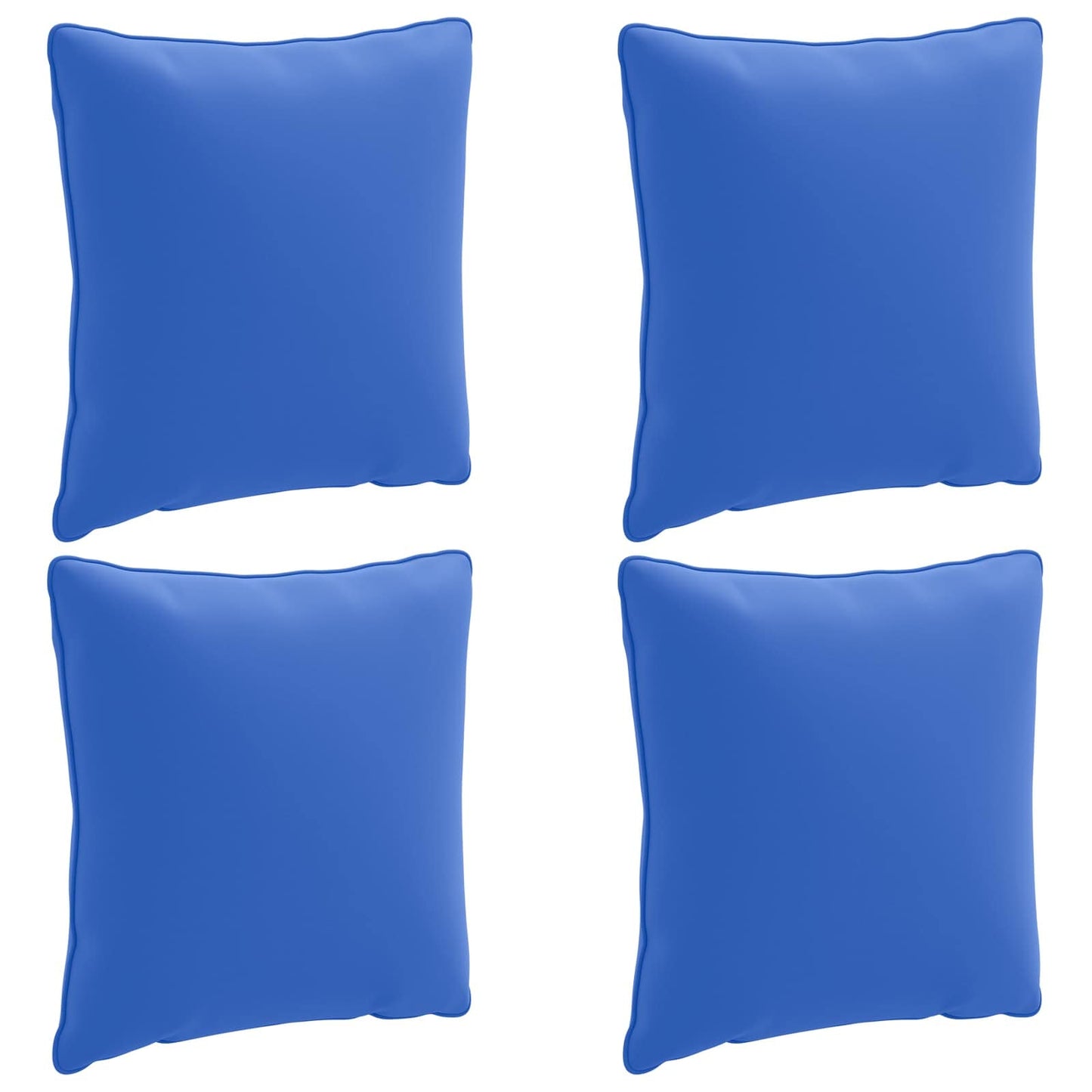vidaXL 4-Piece Back Cushions PUTTEN 4 pcs 100% Polyester Royal Blue