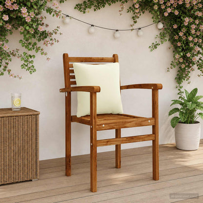 vidaXL Back Cushion PUTTEN 4 pcs 100% Polyester Cream 40 x 40 x 15 cm