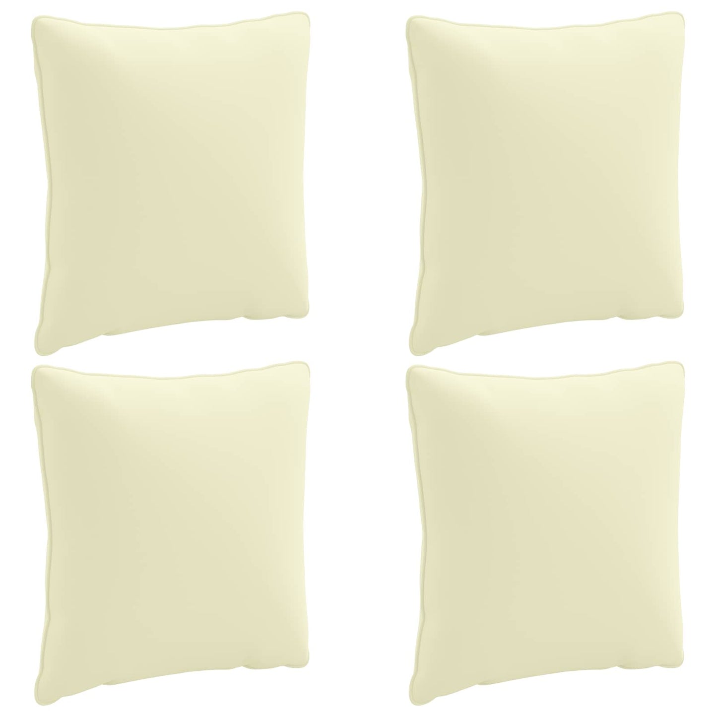 vidaXL 4-Piece Back Cushions PUTTEN 4 pcs 100% Polyester Cream