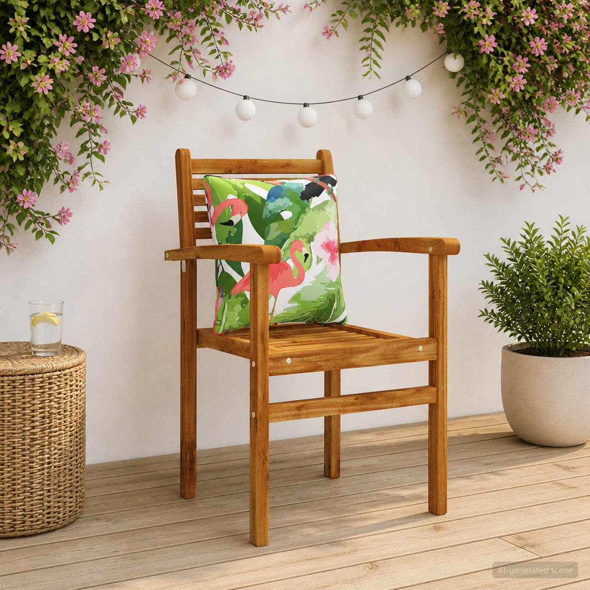 vidaXL Back Cushion PUTTEN 4 pcs 100% Polyester Multicolour