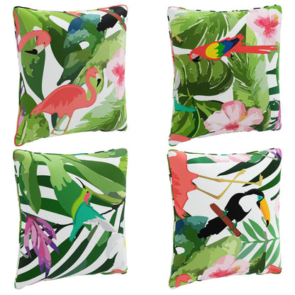 vidaXL 4-Piece Back Cushions PUTTEN 4 pcs 100% Polyester Multicolour