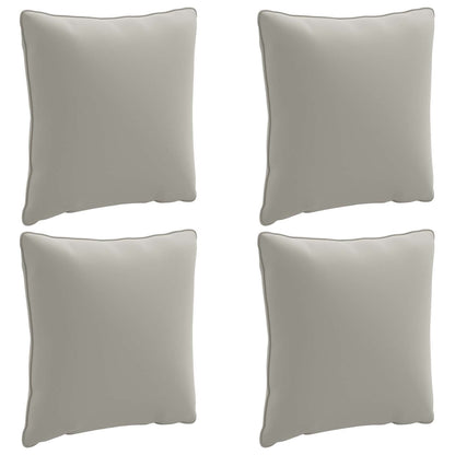 vidaXL Back Cushion PUTTEN 4 pcs 100% Polyester Grey 40 x 40 x 15 cm