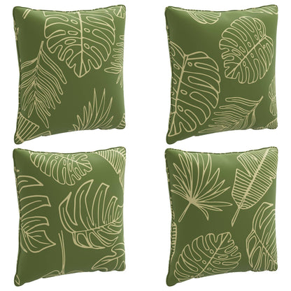 vidaXL 4-Piece Back Cushions PUTTEN 4 pcs 100% Polyester Leaf Design