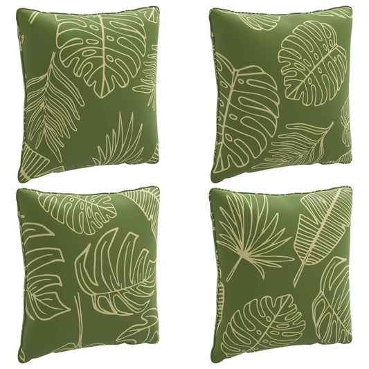 vidaXL Back Cushion PUTTEN 4 pcs 100% Polyester Leaf Design