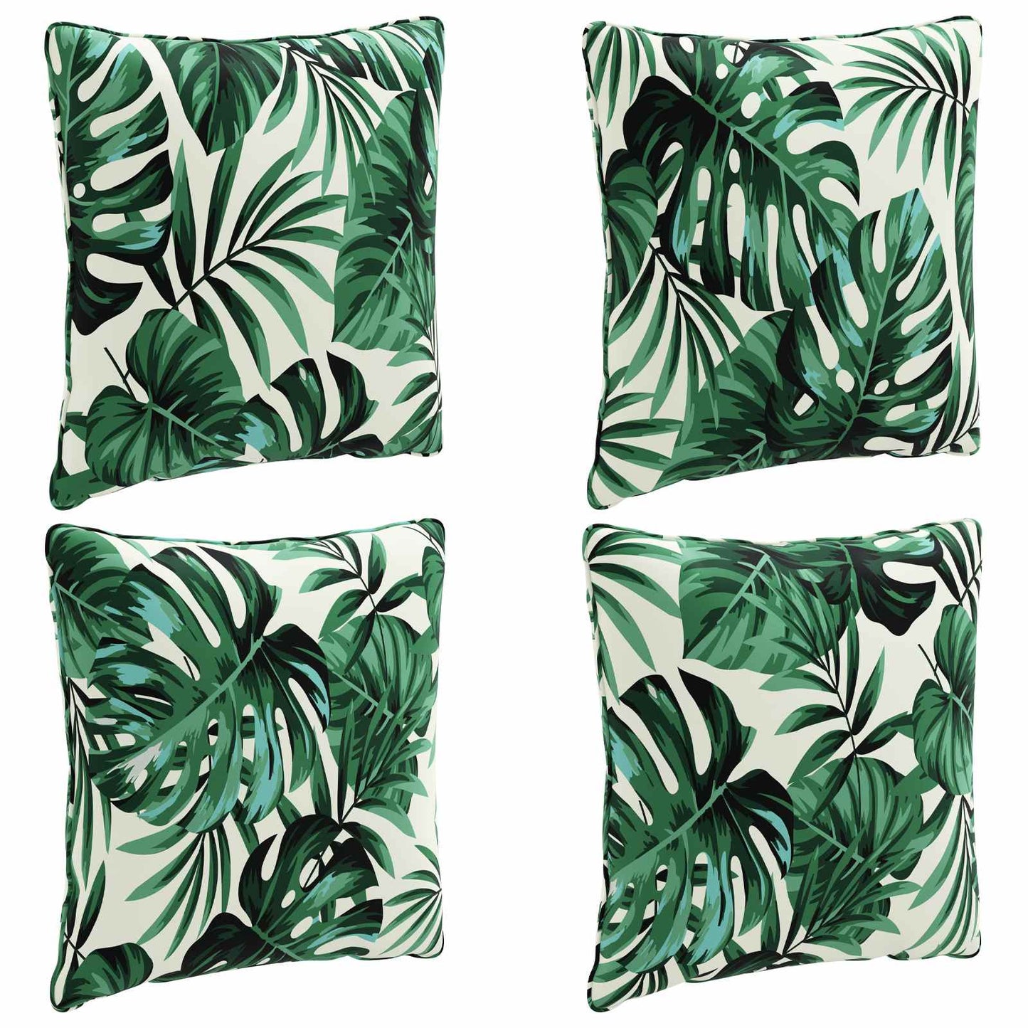 vidaXL 4-Piece Back Cushions PUTTEN 4 pcs 100% Polyester Leaf Pattern