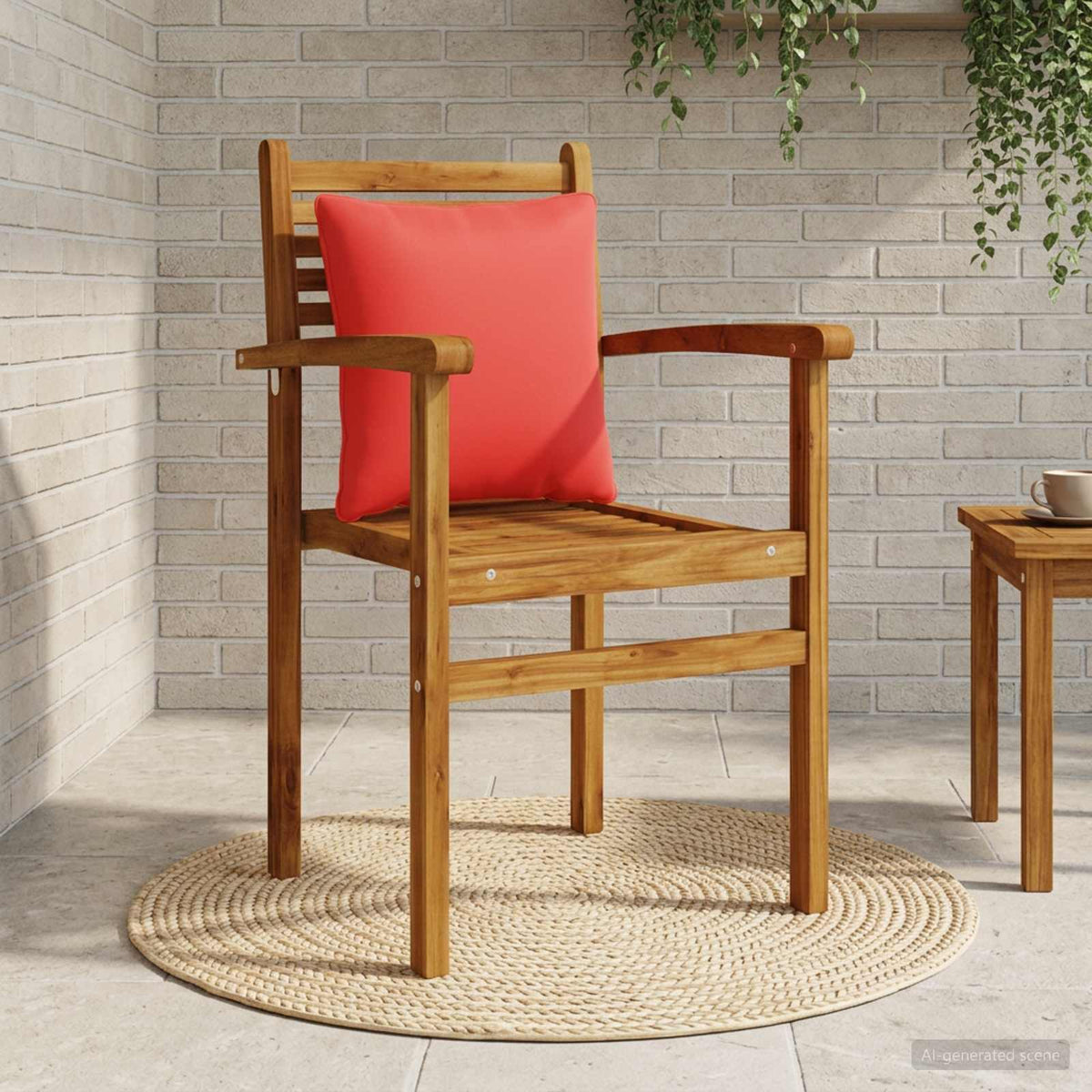 vidaXL 1-Piece Back Cushion PUTTEN 100% Polyester Red 40 x 40 x 15 cm