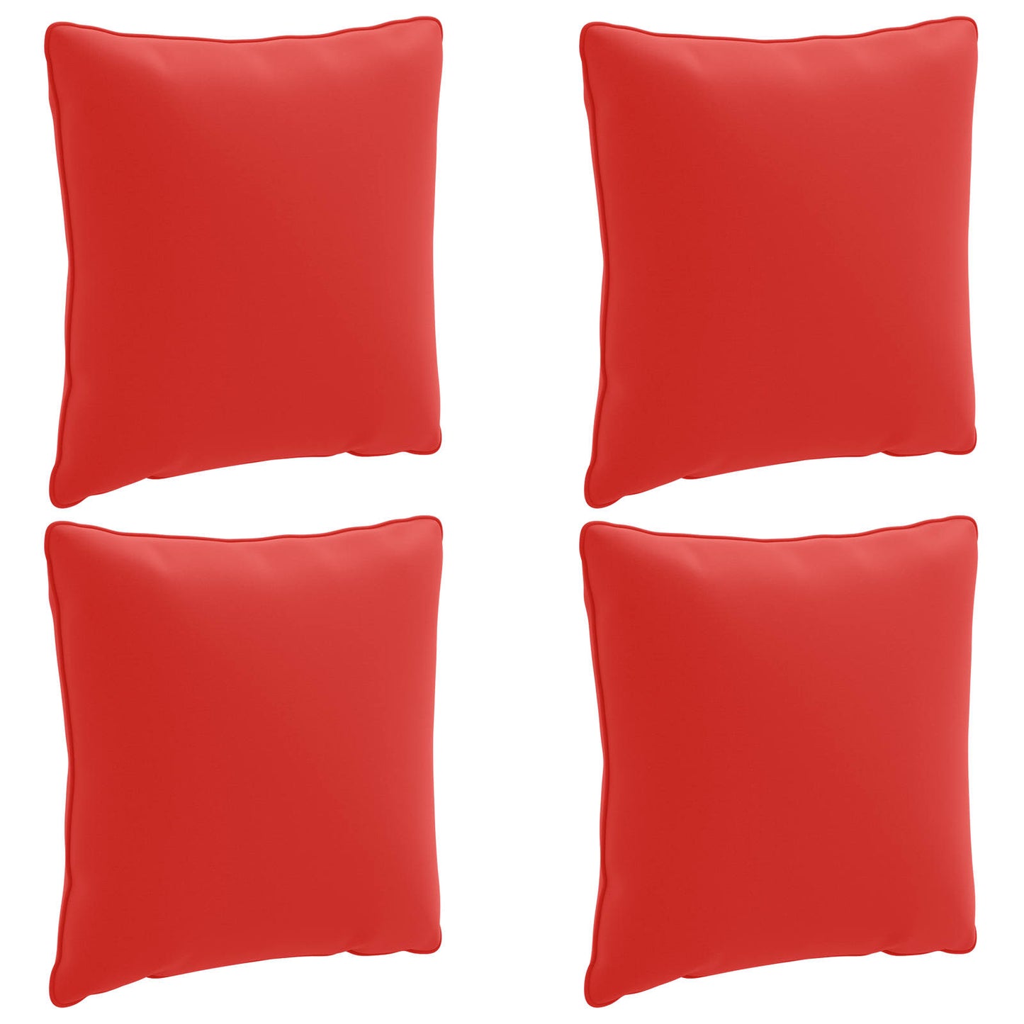vidaXL 4-Piece Back Cushions PUTTEN 4 pcs 100% Polyester Red
