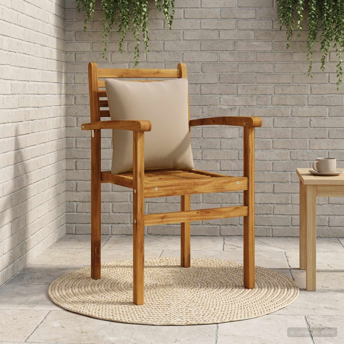 vidaXL 1-Piece Back Cushion PUTTEN 100% Polyester Taupe