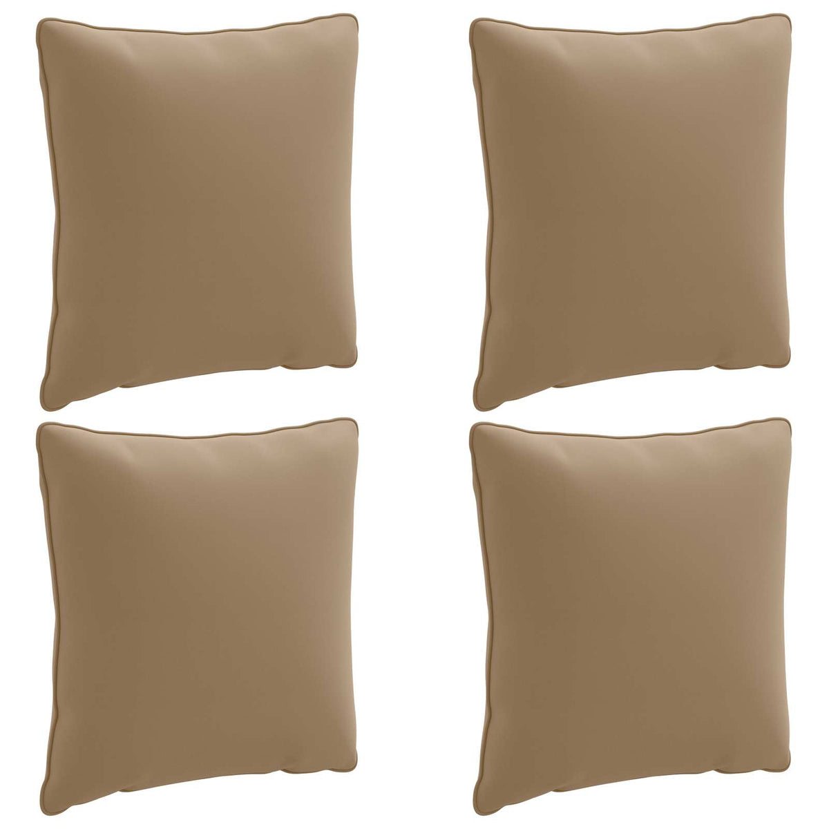 vidaXL 4-Piece Back Cushions PUTTEN 4 pcs 100% Polyester Taupe