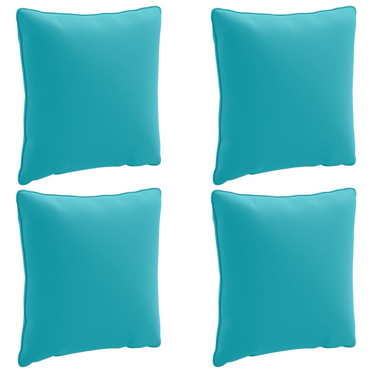 vidaXL 4-Piece Back Cushions PUTTEN 4 pcs 100% Polyester Turquoise