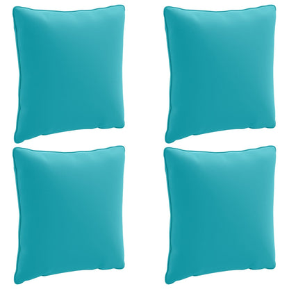 vidaXL 4-Piece Back Cushions PUTTEN 4 pcs 100% Polyester Turquoise