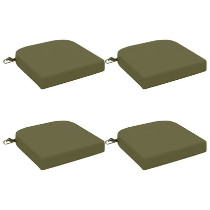 vidaXL 4-Piece Seat Cushions SOEST 4 pcs 100% Polyester Olive Green