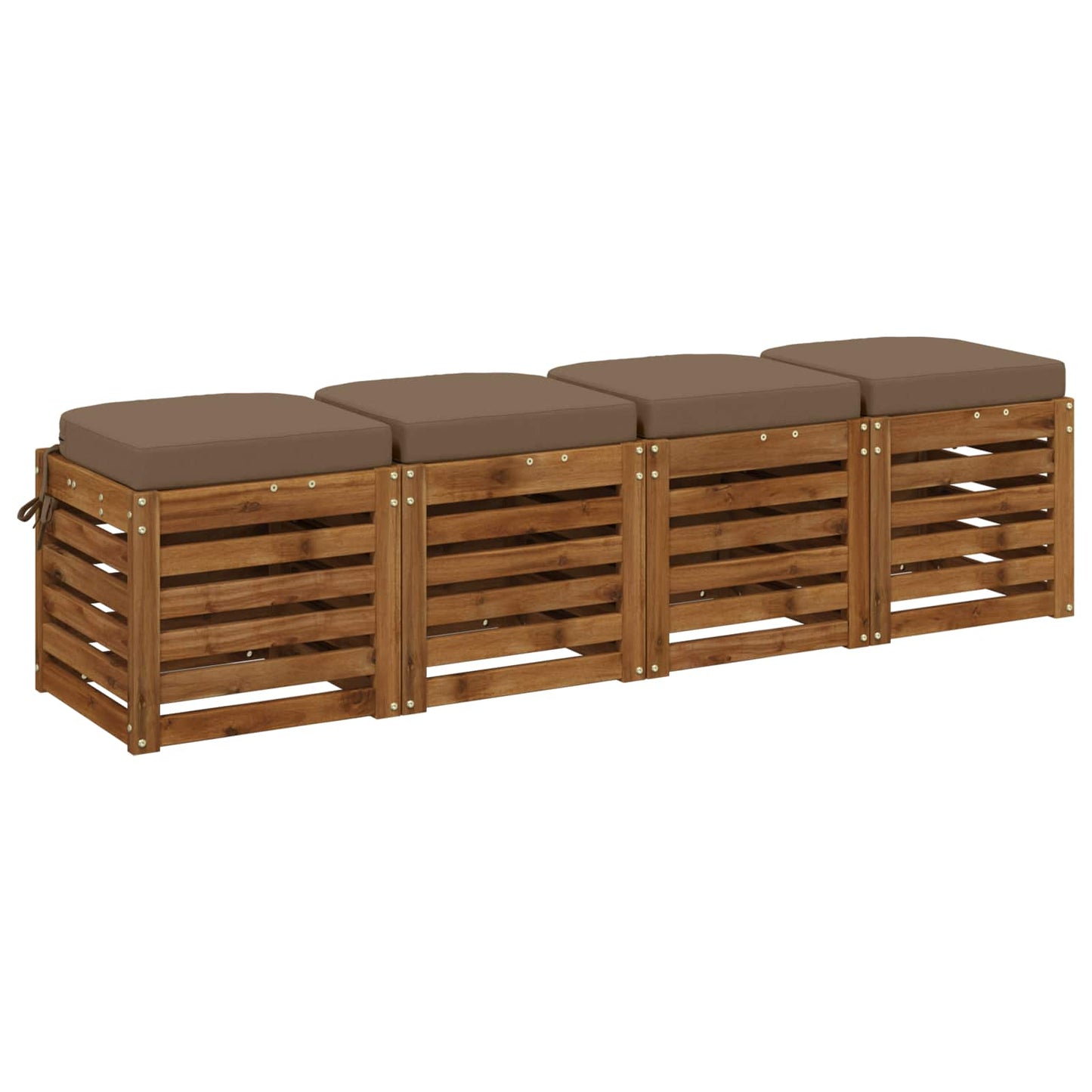 vidaXL 4-Piece Seat Cushions SOEST 4 pcs 100% Polyester Taupe