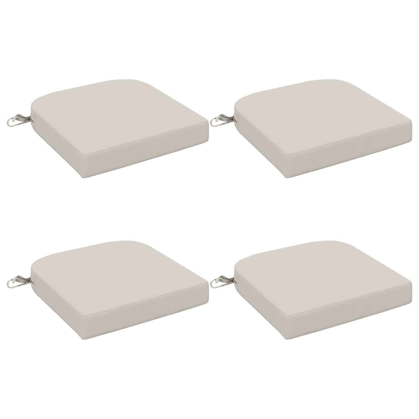 vidaXL 4-Piece Seat Cushions SOEST 4 pcs 100% Polyester White