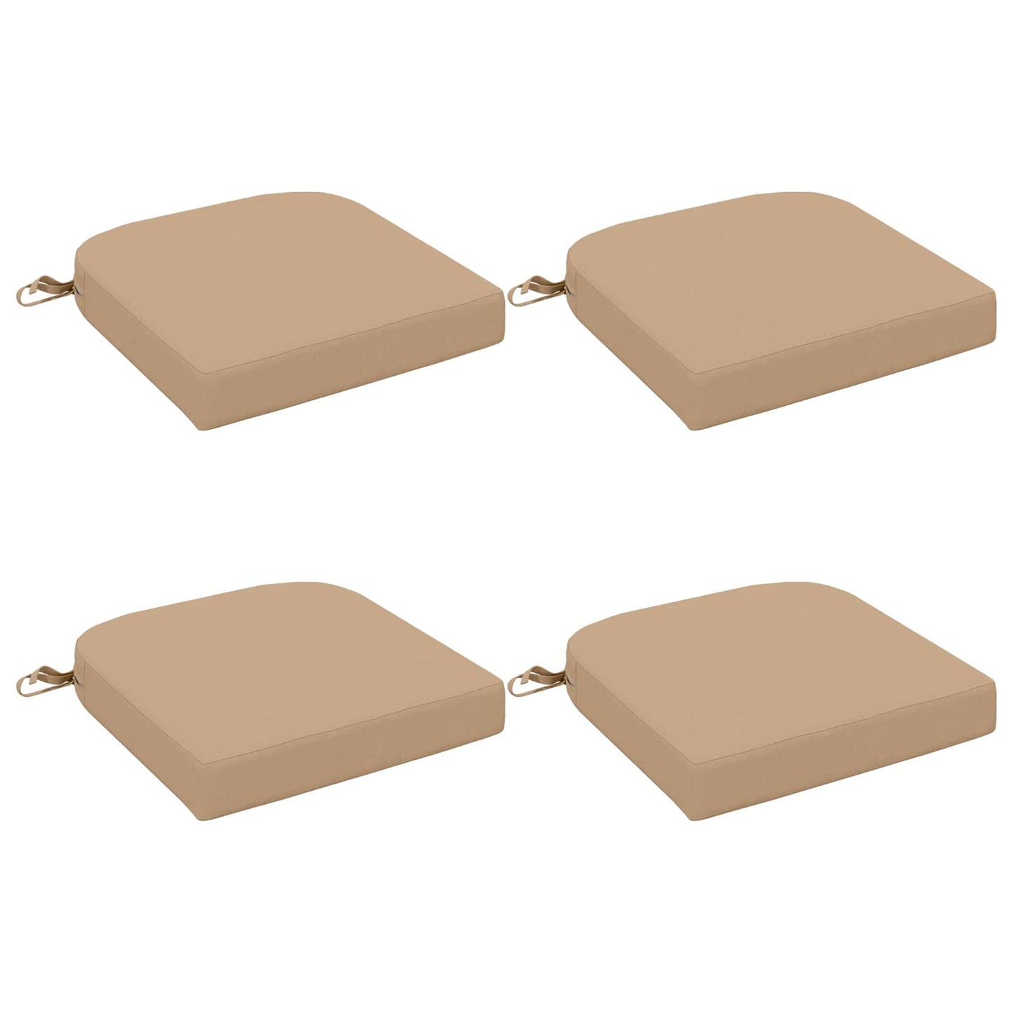 vidaXL 4-Piece Seat Cushions SOEST 4 pcs 100% Polyester Sand