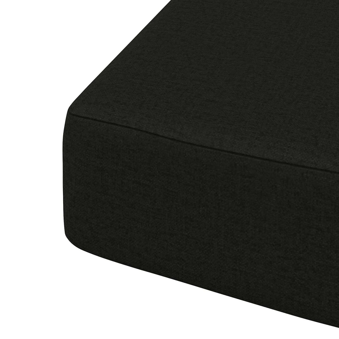 vidaXL 1-Piece Seat Cushion SOEST 100% Polyester Black 40 x 40 x 7 cm