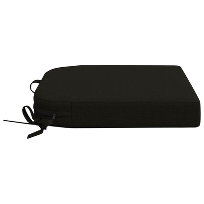 vidaXL 1-Piece Seat Cushion SOEST 100% Polyester Black 40 x 40 x 7 cm