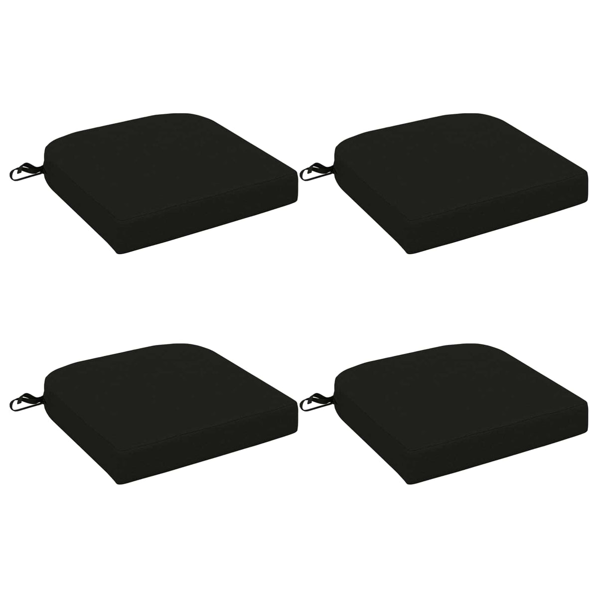 vidaXL 4-Piece Seat Cushions SOEST 4 pcs 100% Polyester Black