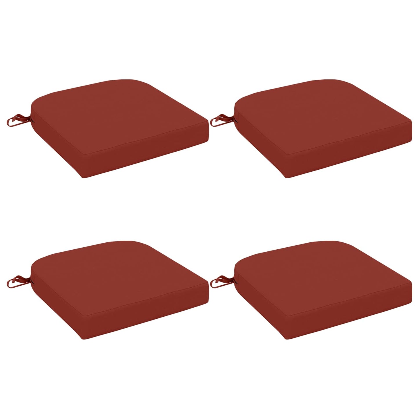 vidaXL 4-Piece Seat Cushions SOEST 4 pcs 100% Polyester Red
