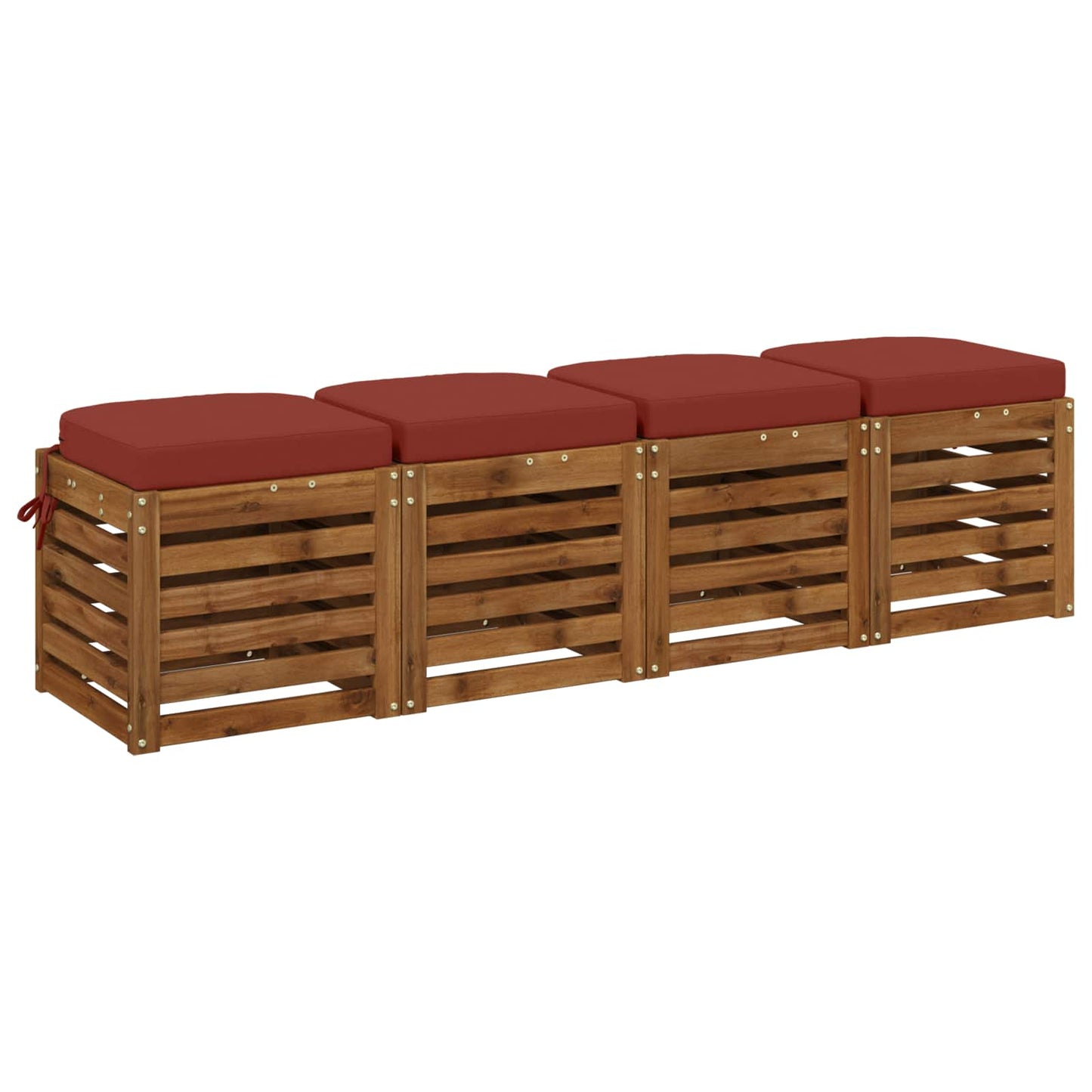 vidaXL 4-Piece Seat Cushions SOEST 4 pcs 100% Polyester Red