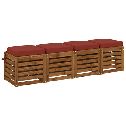 vidaXL 4-Piece Seat Cushions SOEST 4 pcs 100% Polyester Red
