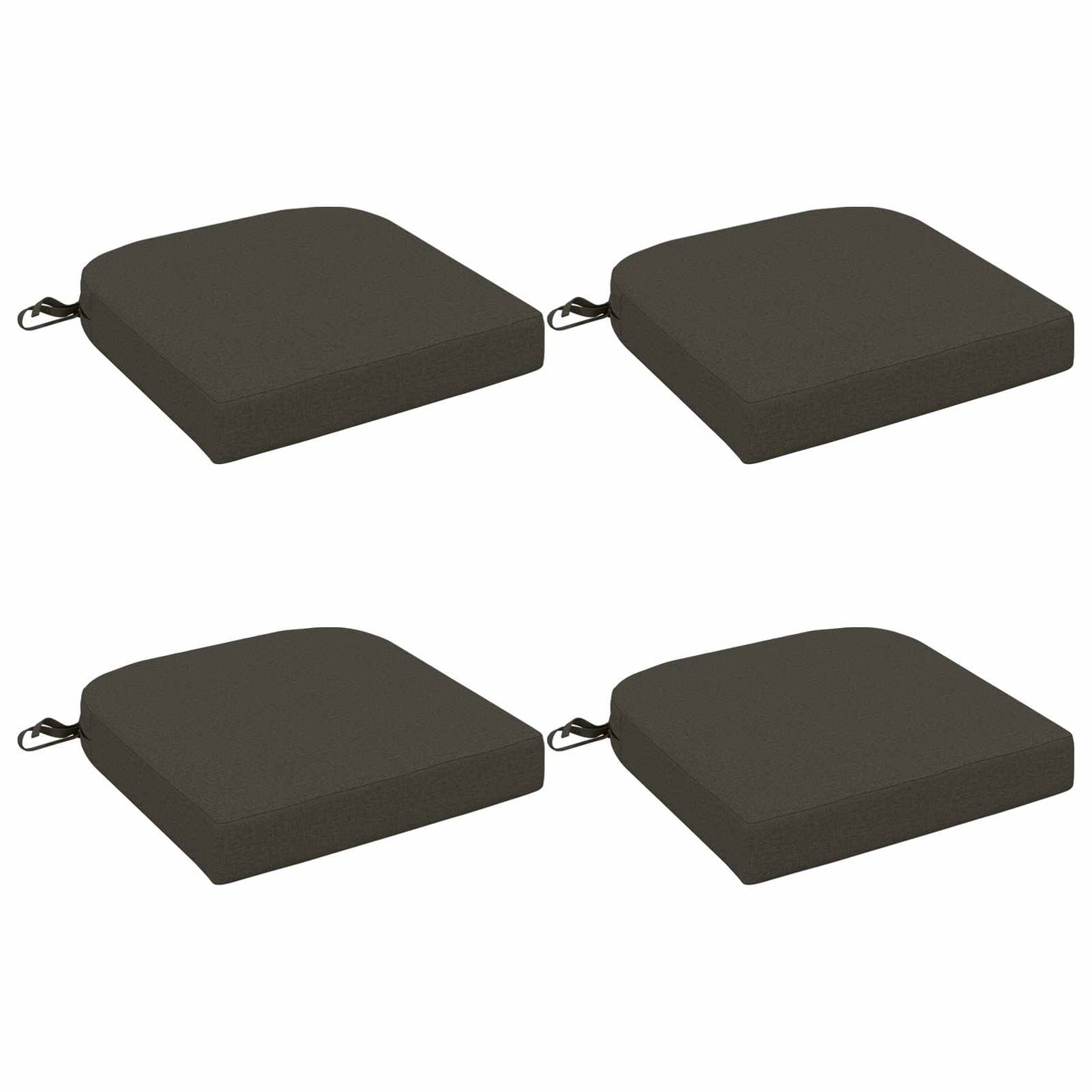 vidaXL 4-Piece Seat Cushions SOEST 4 pcs 100% Polyester Anthracite