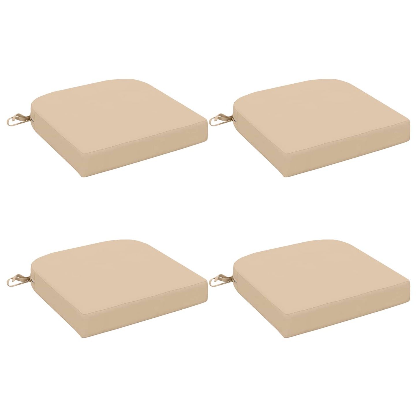 vidaXL 4-Piece Seat Cushions SOEST 4 pcs 100% Polyester Cream