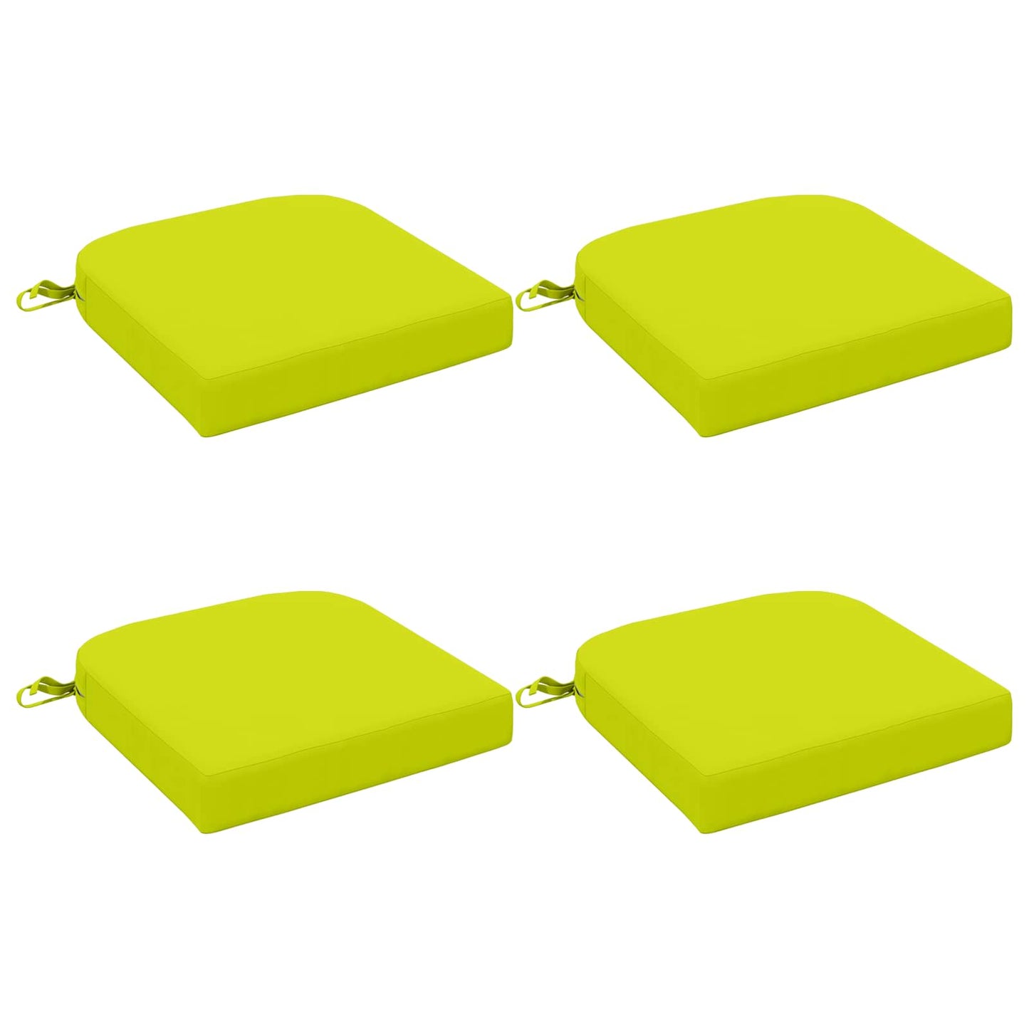 vidaXL 4-Piece Seat Cushions SOEST 4 pcs 100% Polyester Bright Green