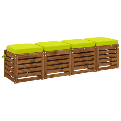 vidaXL 4-Piece Seat Cushions SOEST 4 pcs 100% Polyester Bright Green