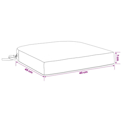 vidaXL 1-Piece Seat Cushion SOEST 100% Polyester Grey 40 x 40 x 7 cm
