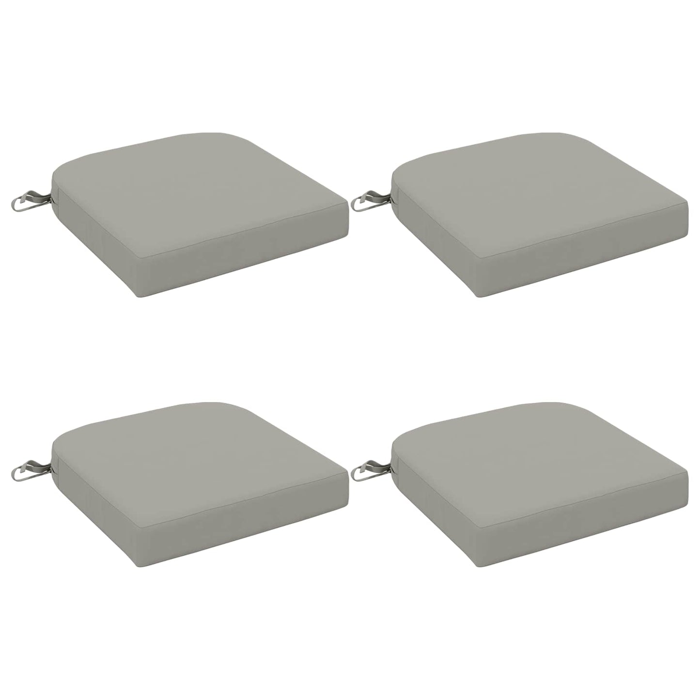 vidaXL 4-Piece Seat Cushions SOEST 4 pcs 100% Polyester Grey