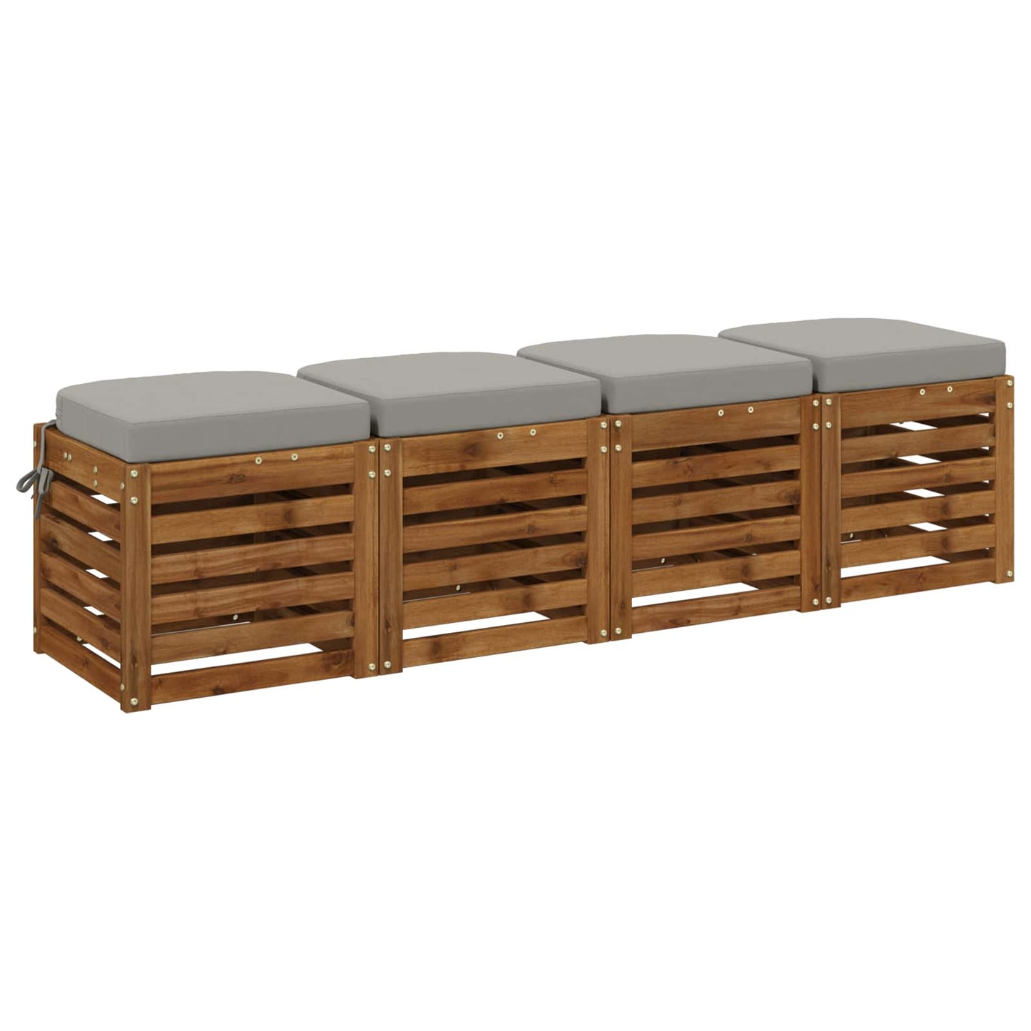 vidaXL 4-Piece Seat Cushions SOEST 4 pcs 100% Polyester Grey